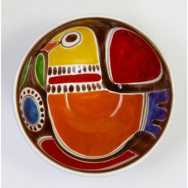 Sicilian round ceramic Appetizers Plate de simone pottery Stromboli BUFST Sicilian round ceramic Appetizers Plate de simone pottery Stromboli BUFST